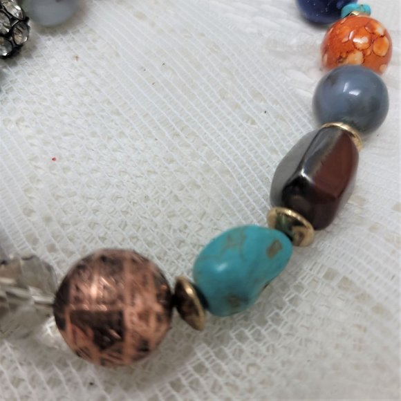 Colorful Necklace with Interesting Beads New Direction - Picture 2 of 9